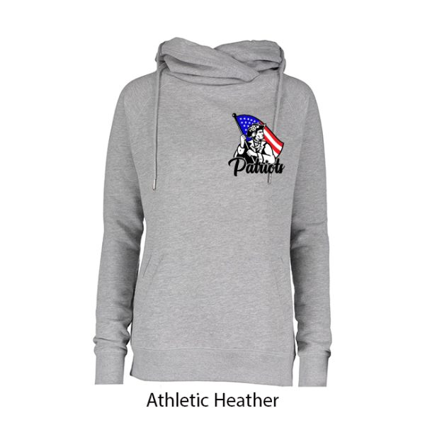 Ladies Cowl Neck Hoodie - Image 5