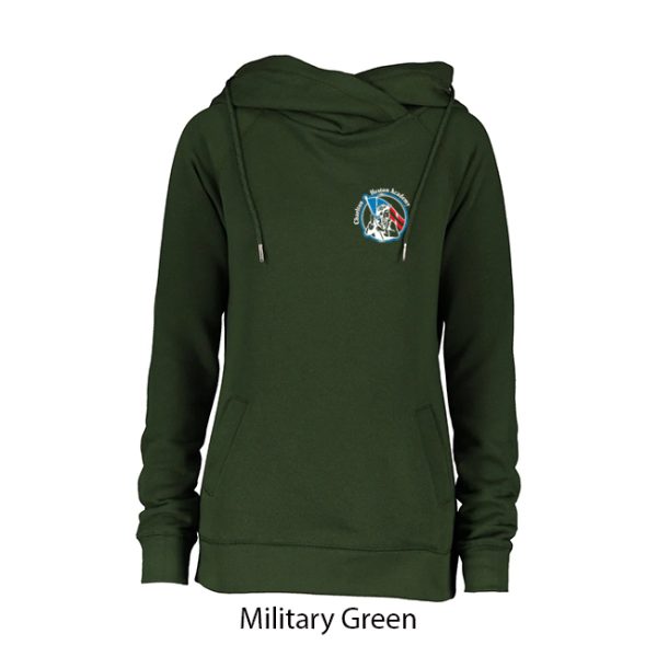 Ladies Cowl Neck Hoodie - Image 5